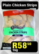 Plain Chicken Strips 1Kg