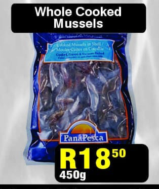 Whole Cooked Mussels 450g